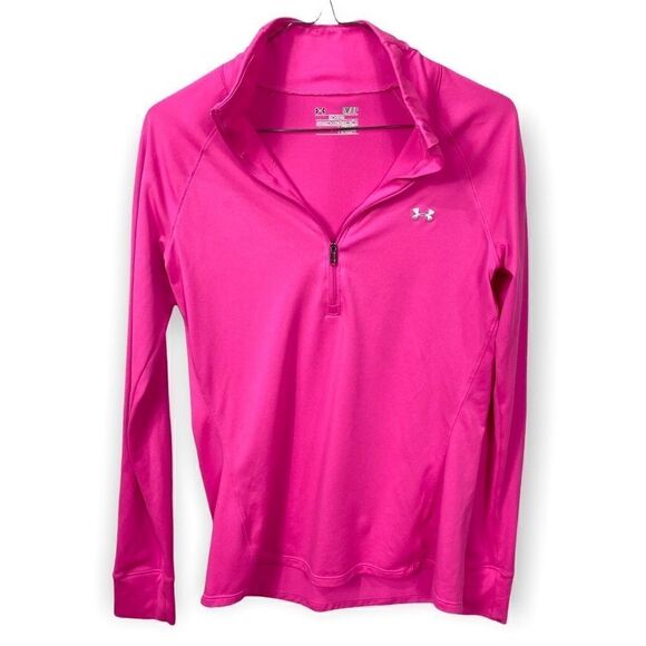 UA || Pink Long sleeve Semi Fitted athletic top - Picture 1 of 3